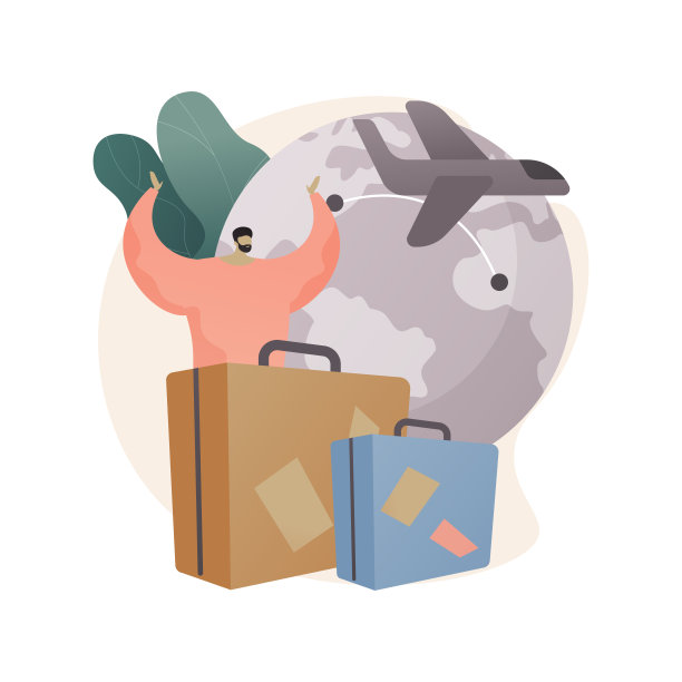 环游世界抽象概念矢量插图。图片下载