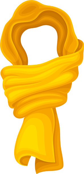 黄色的冬季围巾作为当季的领带图片下载