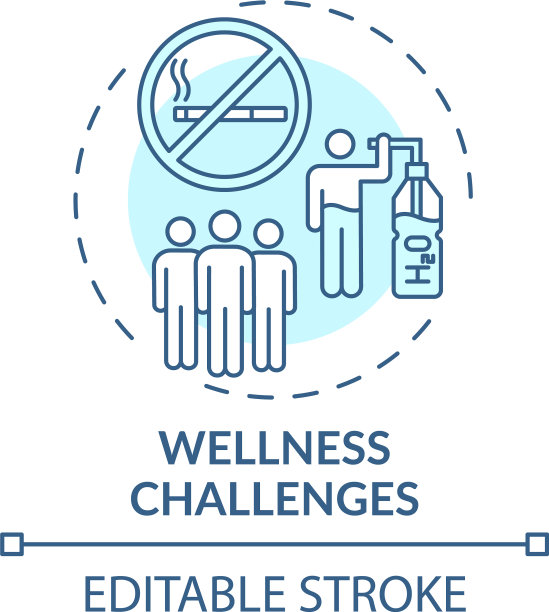 健康挑战概念图标图片下载