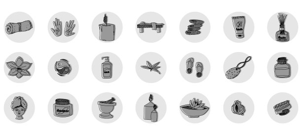 黑白系列水疗沙龙图片下载