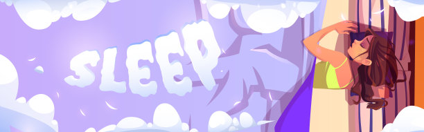 年轻女子躺在床上睡觉图片下载