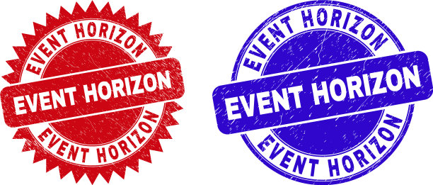 事件视界有圆形和玫瑰形邮票图片下载