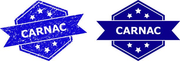 不洁的六角形卡纳克邮票印章图片下载