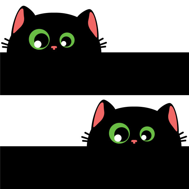 黑猫和条纹图片下载