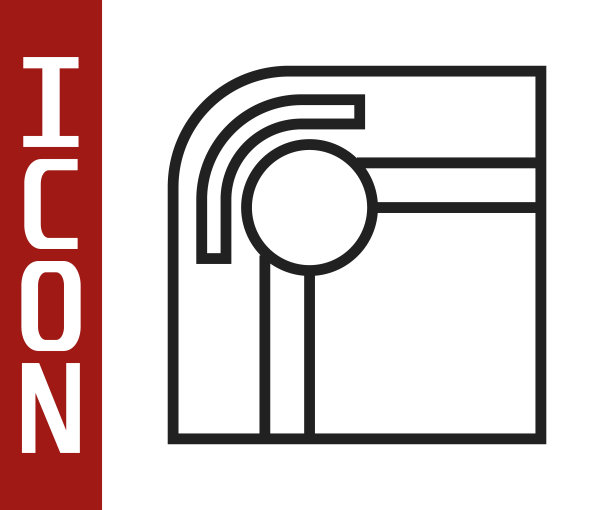 黑线台球桌图标孤立在白色背景。池表。向量图片下载