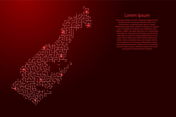 摩纳哥地图由红色迷宫网格和图片下载