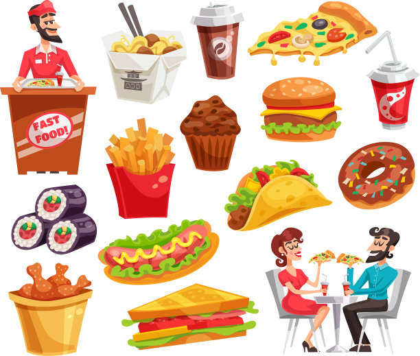 快餐食品集图片下载