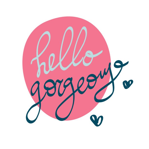 你好华丽的文字手写文字设计图片下载