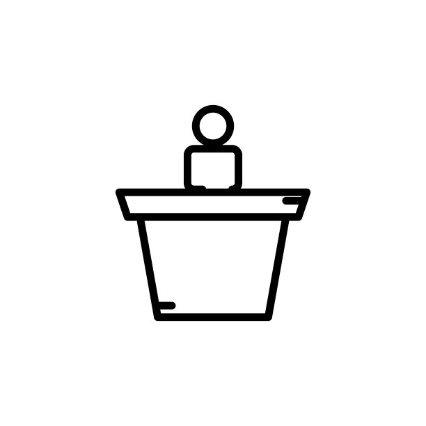 人线图标配合裙房简洁设计图片下载