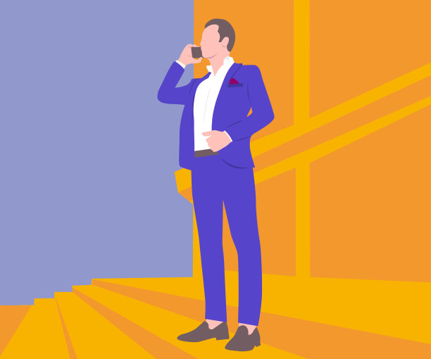 那个穿西装打电话的商人图片下载