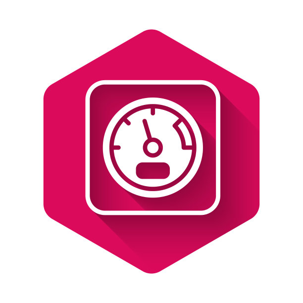 白色桑拿温度计图标与长隔离图片下载