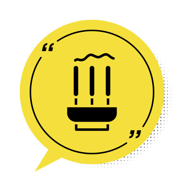 黑色燃烧香熏图标图片下载