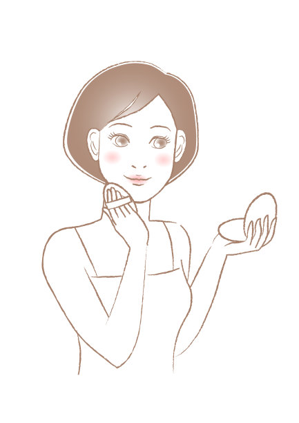 女人应用基础。白色背景。矢量插图。图片下载