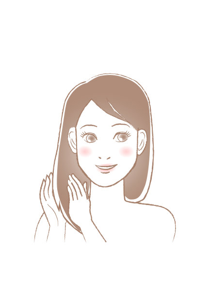 梳头的女人。白色背景。矢量插图。图片下载