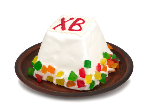 复活节蛋糕孤立在白色背景上图片下载