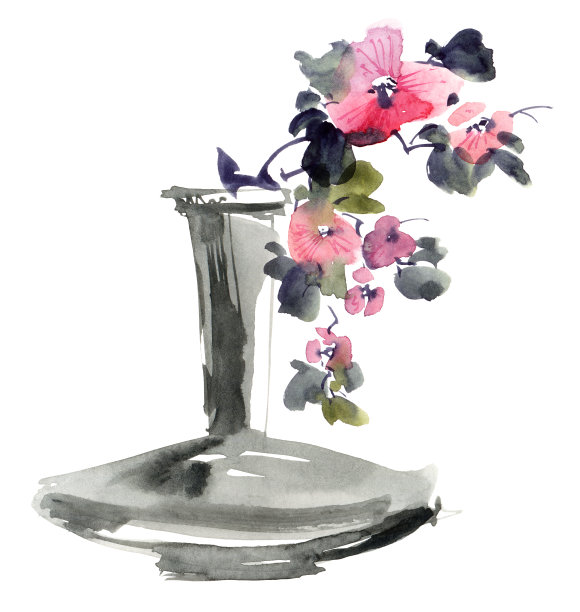 花瓶里的花枝图片下载