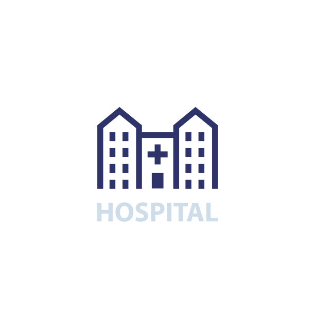 白色的医院图标图片下载