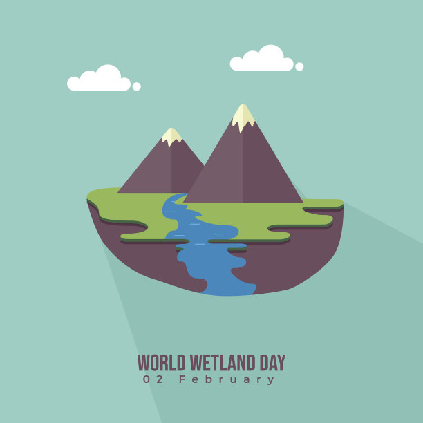 景观设计山与水的流动图片下载