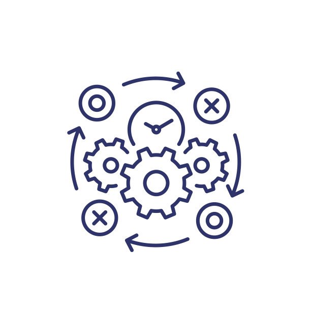 业务流程线图标为白色图片下载