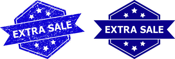 六角额外销售水印与腐蚀风格图片下载