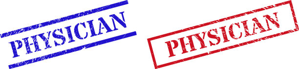 医生用纹理橡胶印章印章图片下载