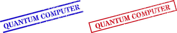 量子计算机纹理橡胶印章水印图片下载
