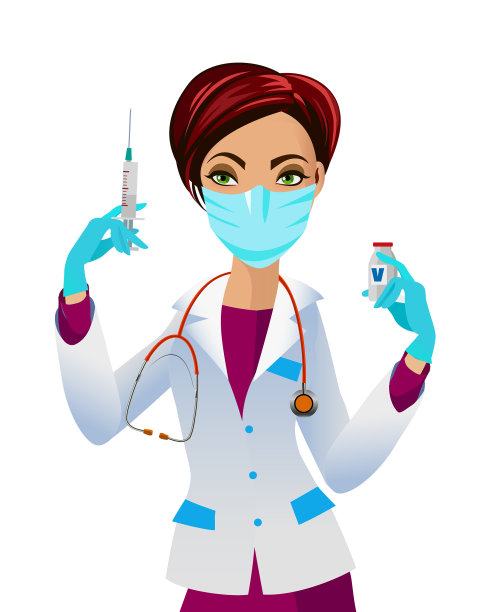 医生使用抗病毒疫苗注射器图片下载