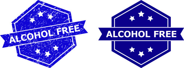 六角形无酒精水印与垃圾风格图片下载