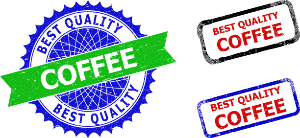 最好的质量咖啡玫瑰形和长方形双色图片下载