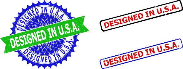 采用美国玫瑰形和长方形双色设计图片下载