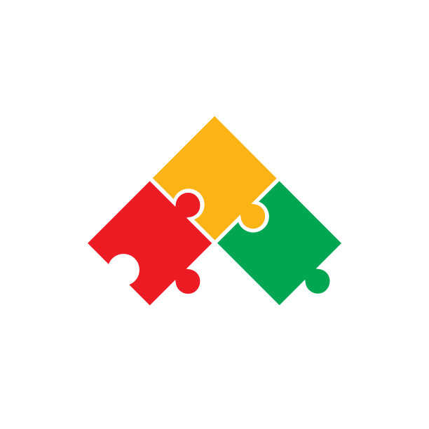 拼图色彩斑斓的标志图片下载