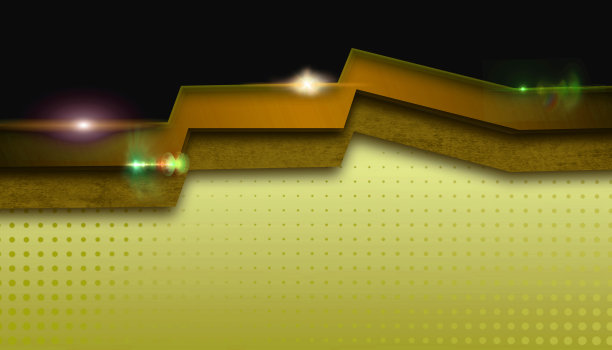 抽象的几何背景与装饰圆和镜头耀斑。图片下载