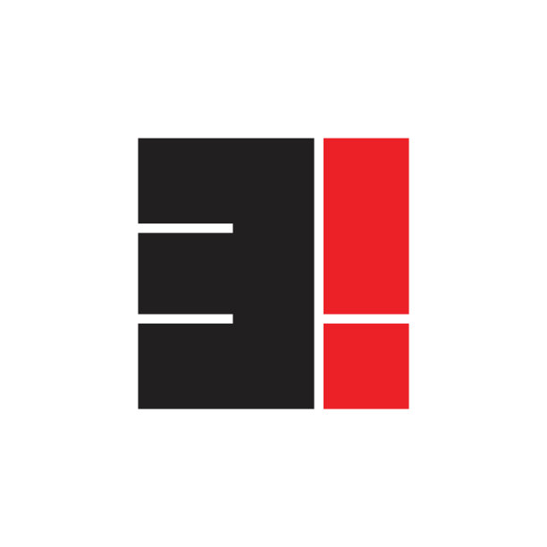 抽象数字31简单的方形标志图片下载