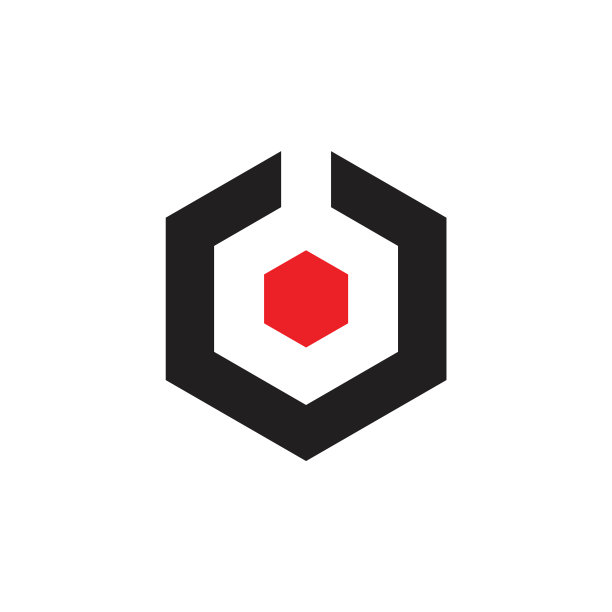 抽象六角形几何标志图片下载