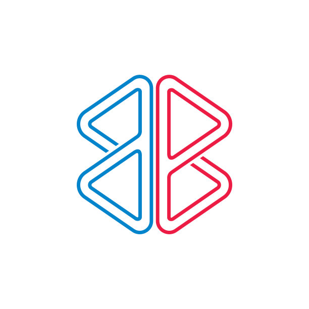 抽象字母bb条纹几何三角形图片下载