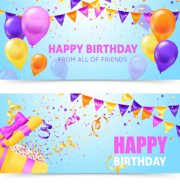 生日聚会的横幅图片下载