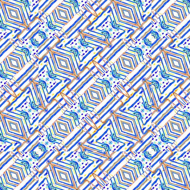 霓虹线条装饰无缝图案图片下载