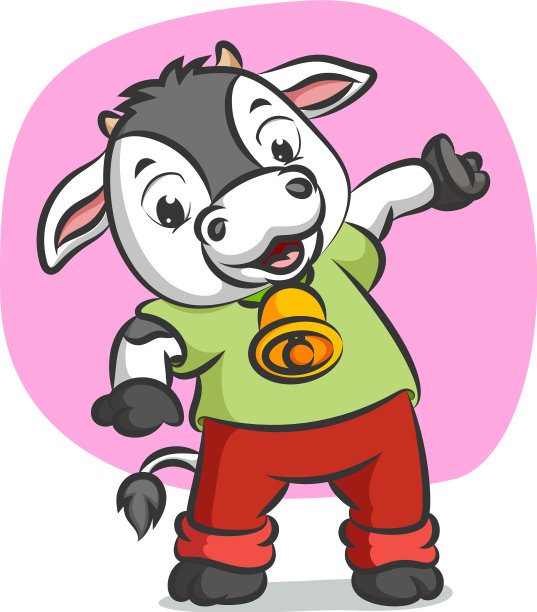 带铃铛的奶牛正在做热身图片下载