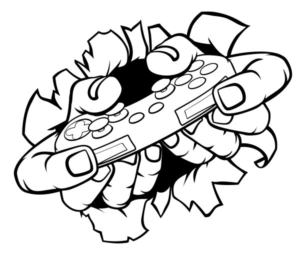 玩家手视频游戏控制器打破墙图片下载