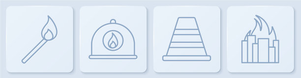 用消防交通锥点燃火线图片下载