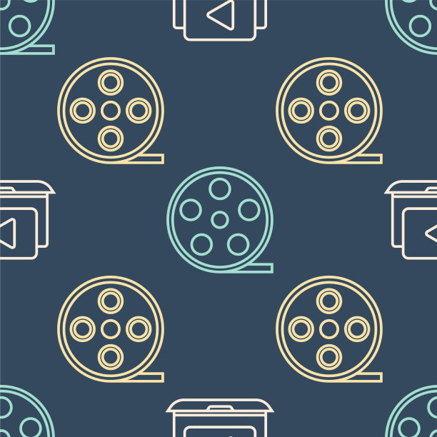 设置在线播放视频胶片卷轴和胶片图片下载