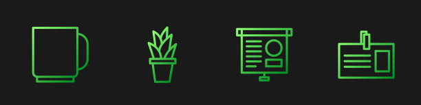 设置线条黑板与图表咖啡杯图片下载