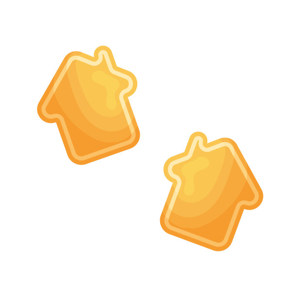 一套扁平的姜饼曲奇在白色。图片下载