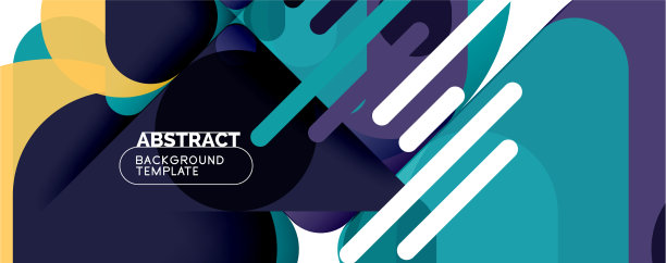 平面的几何圆形形状和动态的线条图片下载