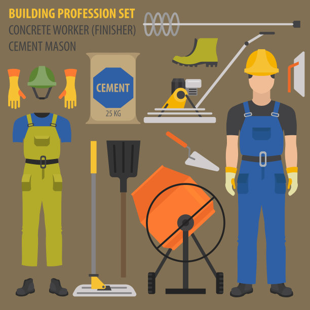 职业和职业造就了混凝土工人图片下载