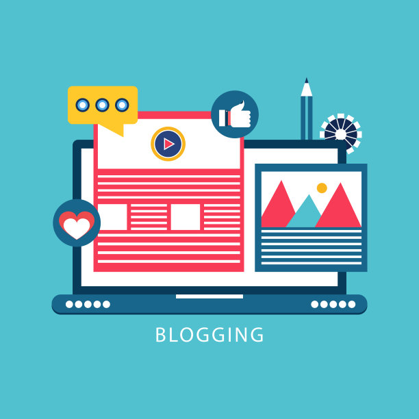 内容营销和博客概念图片下载