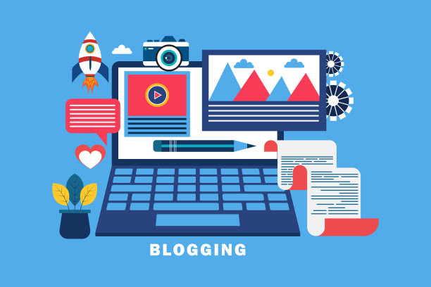 内容营销和博客概念图片下载