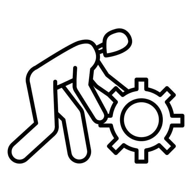 维修车间，技术专员，推广创新理念，更换破损零件。矢量图标，轮廓，孤立。图片下载