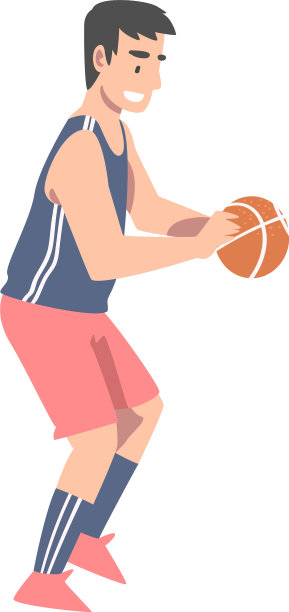 男篮球运动员穿制服打球图片下载