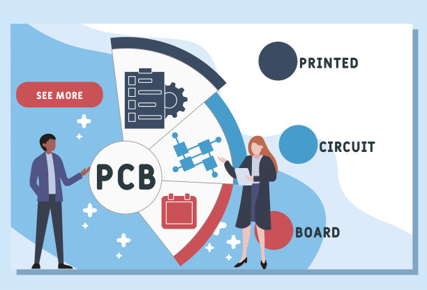 矢量网站设计模板。印刷电路板的缩写。图片下载